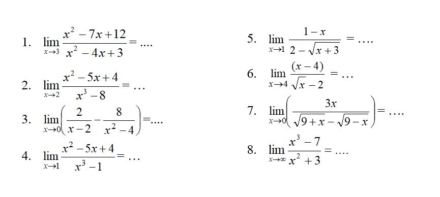 Materi Dan Contoh Soal Limit Fungsi Aljabar Matematika Kelas